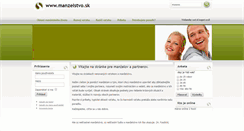 Desktop Screenshot of manzelstvo.sk