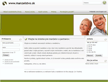 Tablet Screenshot of manzelstvo.sk